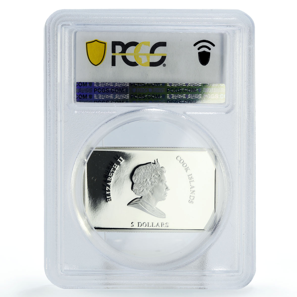 Cook Islands 5 dollars Adam Creation Sistine Chapel Art PR69 PCGS Ag coin 2008