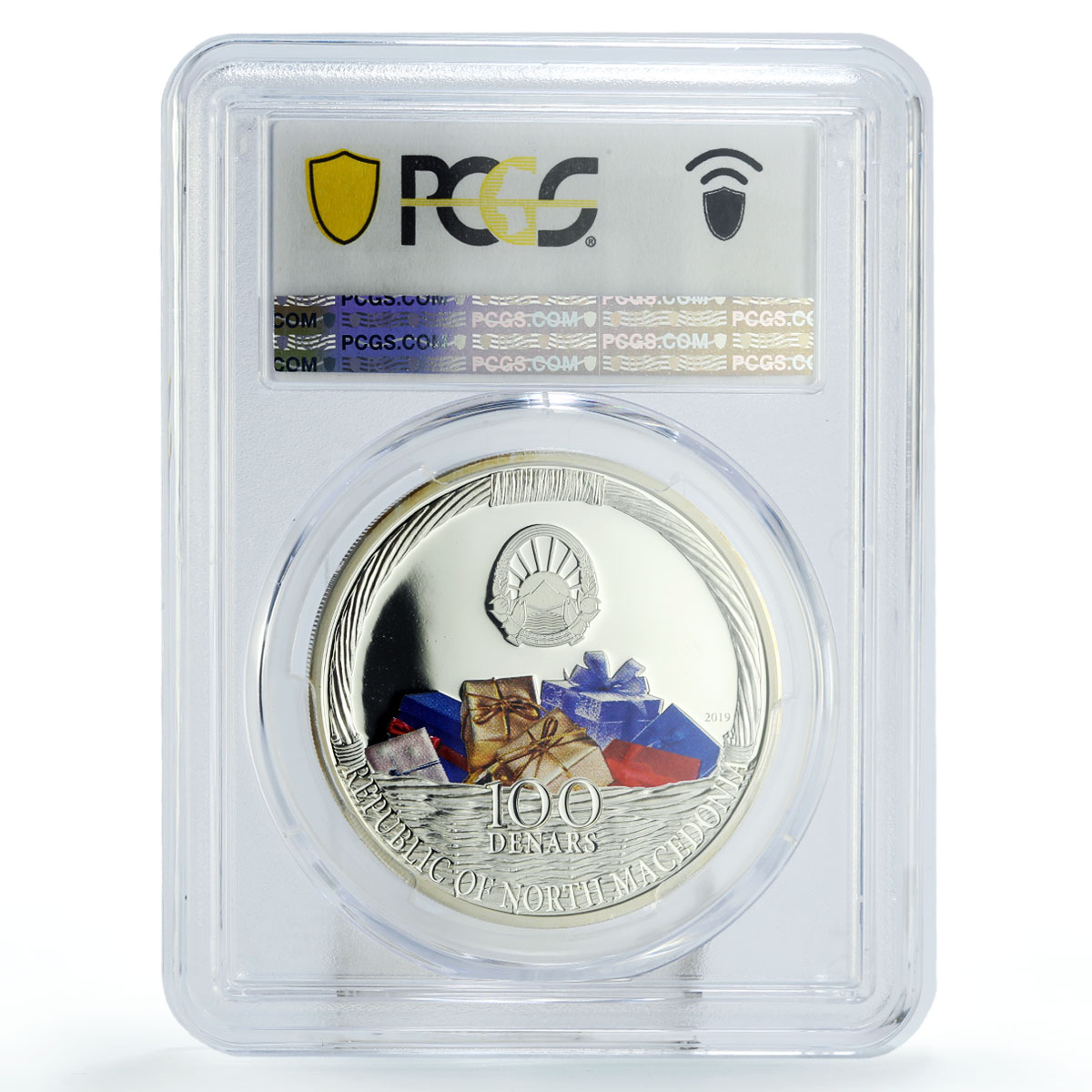 Macedonia 100 denars Happy Birthday Baby Child Gift PR69 PCGS silver coin 2019