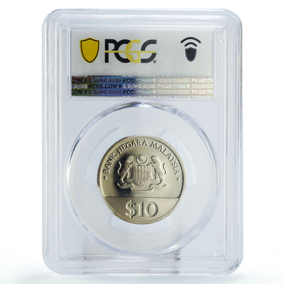 Malaysia 10 ringgit Independence 30th Anniversary PR67 PCGS silver coin 1987