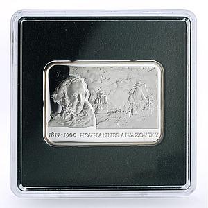 Armenia 100 dram Painter Hovhannes Aivazovsky Ship Storm Art silver coin 2006