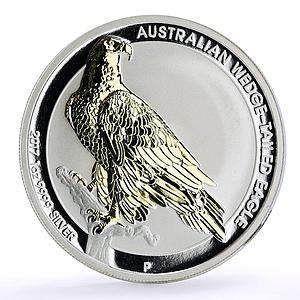 Australia 1 dollar Endangered Wildlife Eagle Bird Fauna gilded silver coin 2017