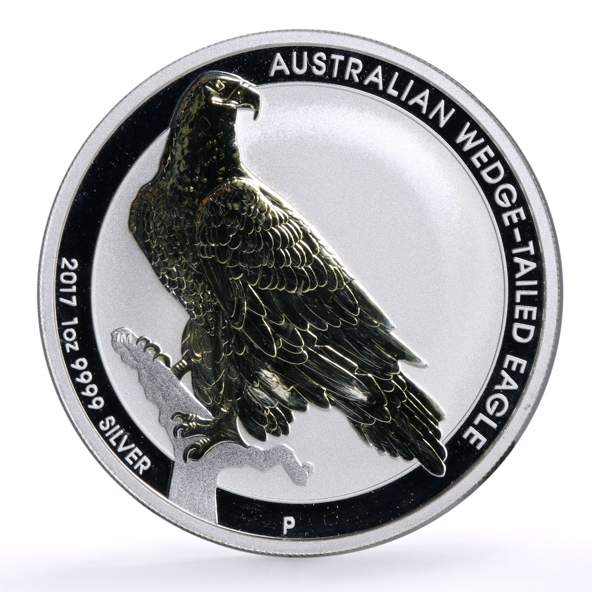 Australia 1 dollar Endangered Wildlife Eagle Bird Fauna gilded silver coin 2017