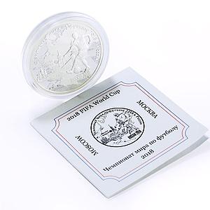 Cameroon 1000 francs World Cup Football 2018 proof silver coin 2017