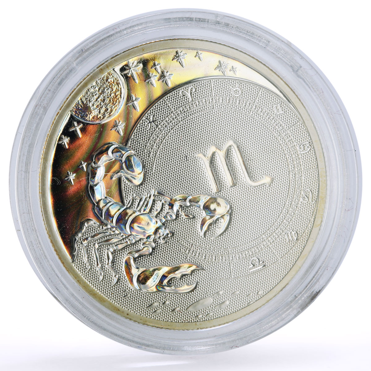 Cameroon 500 francs Zodiac Signs series Scorpio hologram silver coin 2010