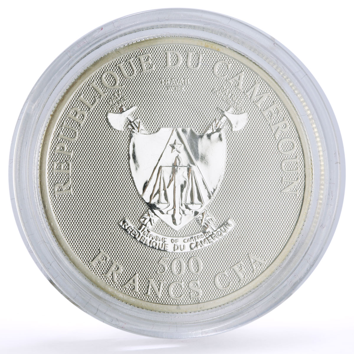 Cameroon 500 francs Zodiac Signs series Scorpio hologram silver coin 2010