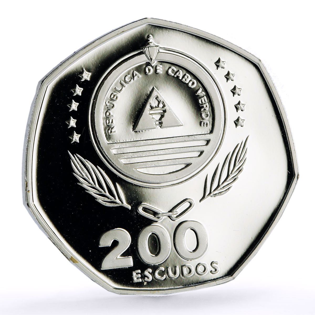 Cape Verde 200 escudos FAO Food World Hunger proof silver coin 1995