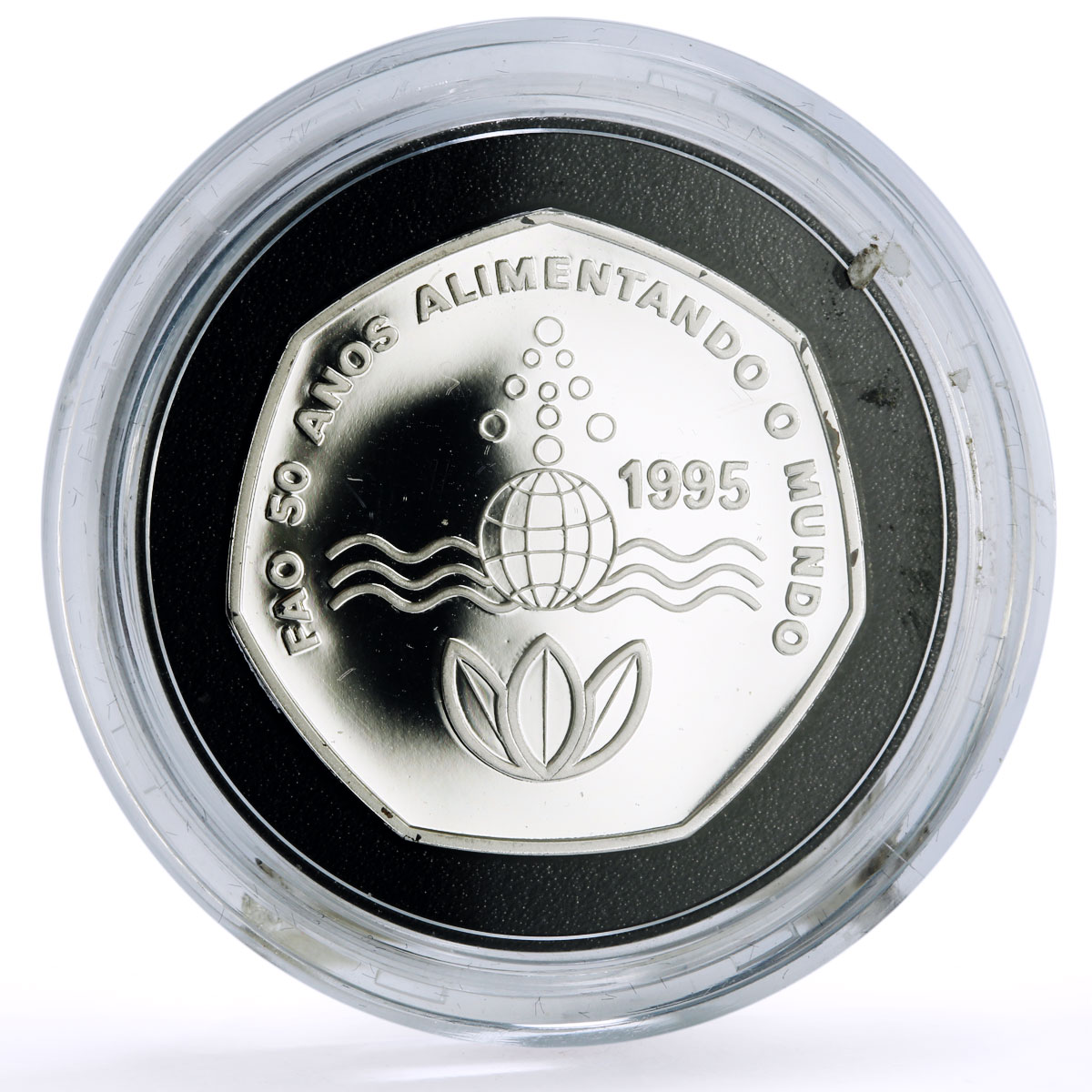 Cape Verde 200 escudos FAO Food World Hunger proof silver coin 1995
