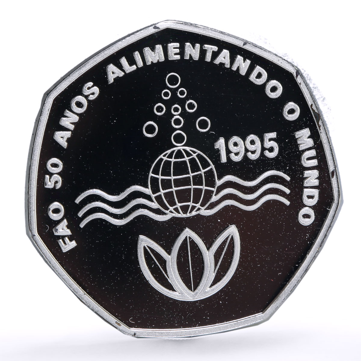Cape Verde 200 escudos FAO Food World Hunger proof silver coin 1995