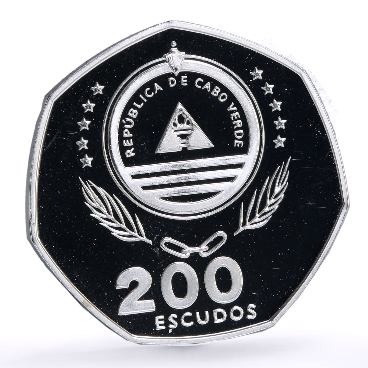 Cape Verde 200 escudos FAO Food World Hunger proof silver coin 1995