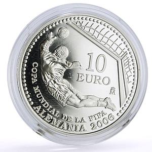 Spain 10 euro Football World Cup in Germany Goalkeeper proof silver coin 2003