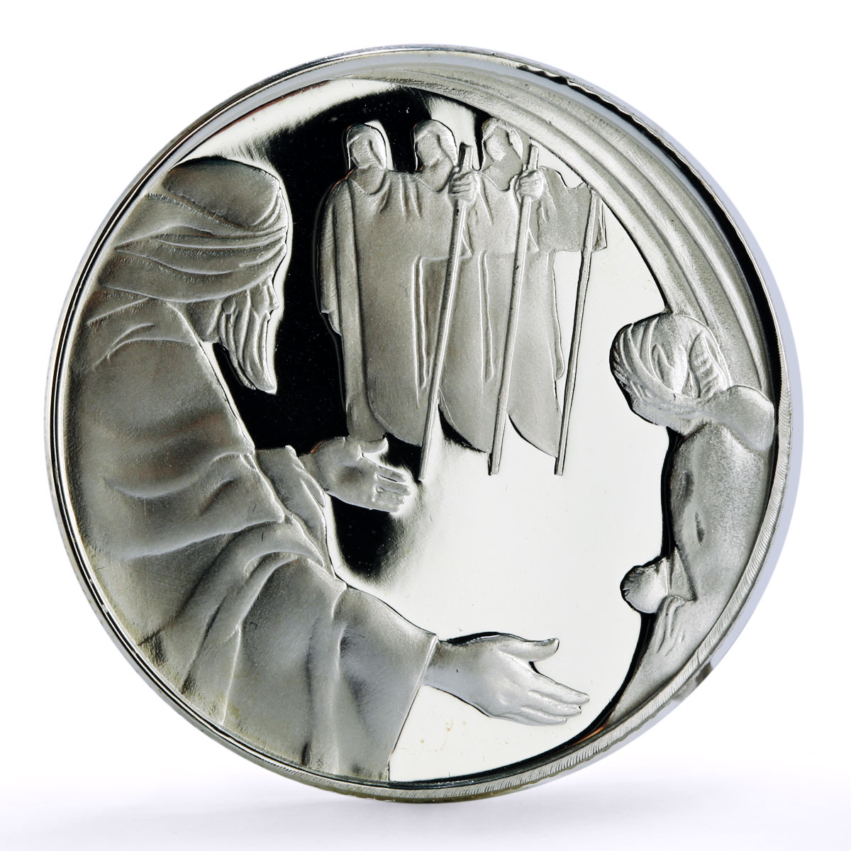 Israel 2 sheqalim Biblical Art Abraham and Three Angels proof silver coin 2006