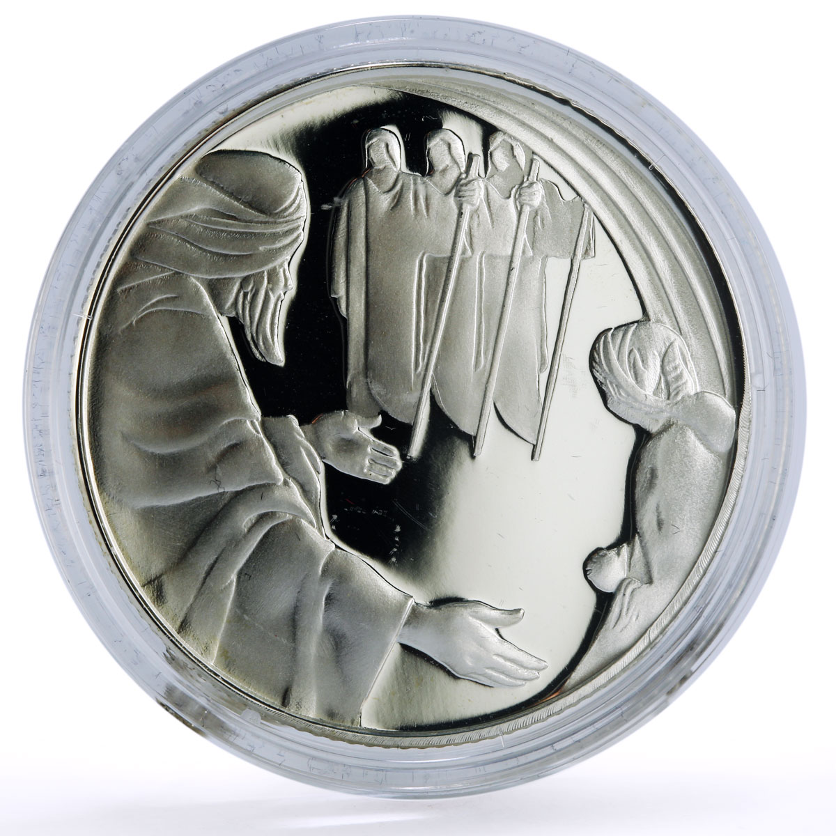 Israel 2 sheqalim Biblical Art Abraham and Three Angels proof silver coin 2006