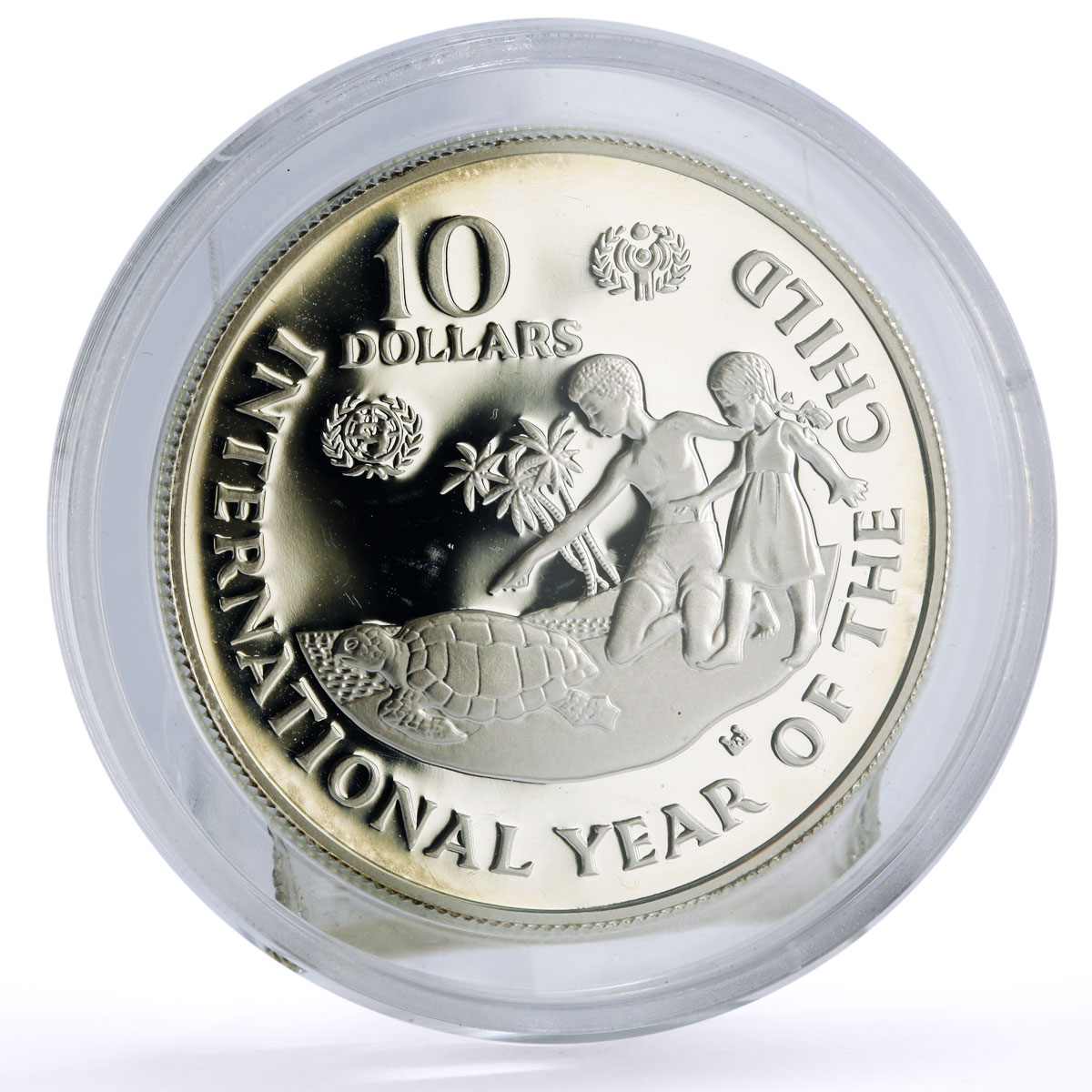 Cook Islands 10 dollars International Year of the Child proof silver coin 1982