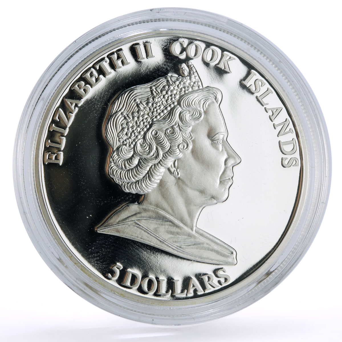 Niue 5 dollars Family Traditions series Dear Godmother colored silver coin 2010