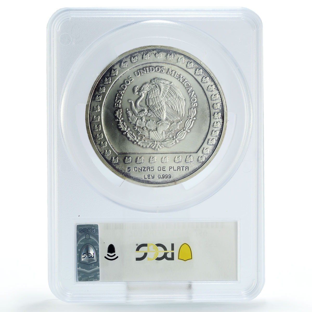 Mexico 10000 pesos Precolombina Piedra de Tizoc MS67 PCGS 5 oz silver coin 1992