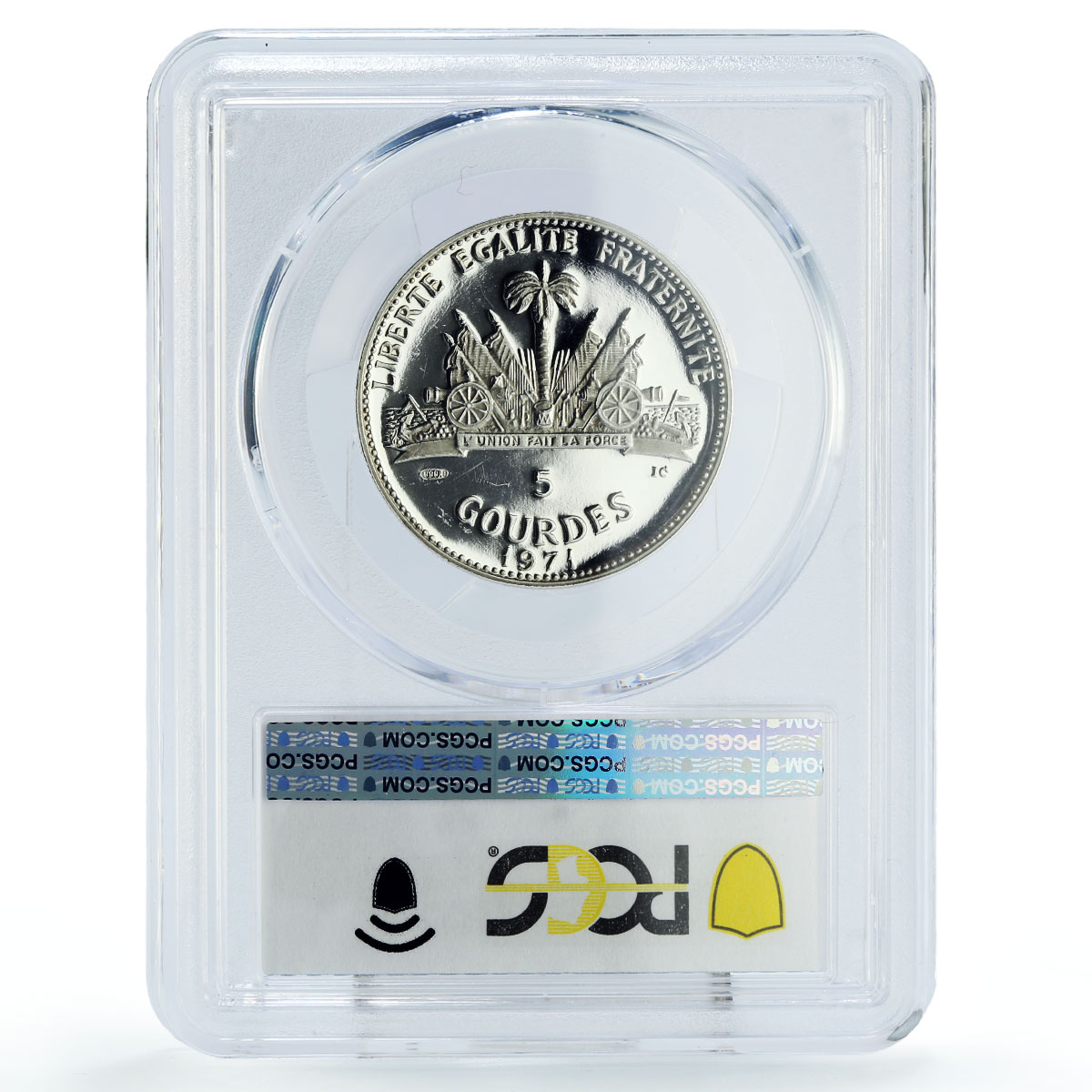 Haiti 5 gourdes Haitian Beach KM-78 PR64 PCGS silver coin 1971