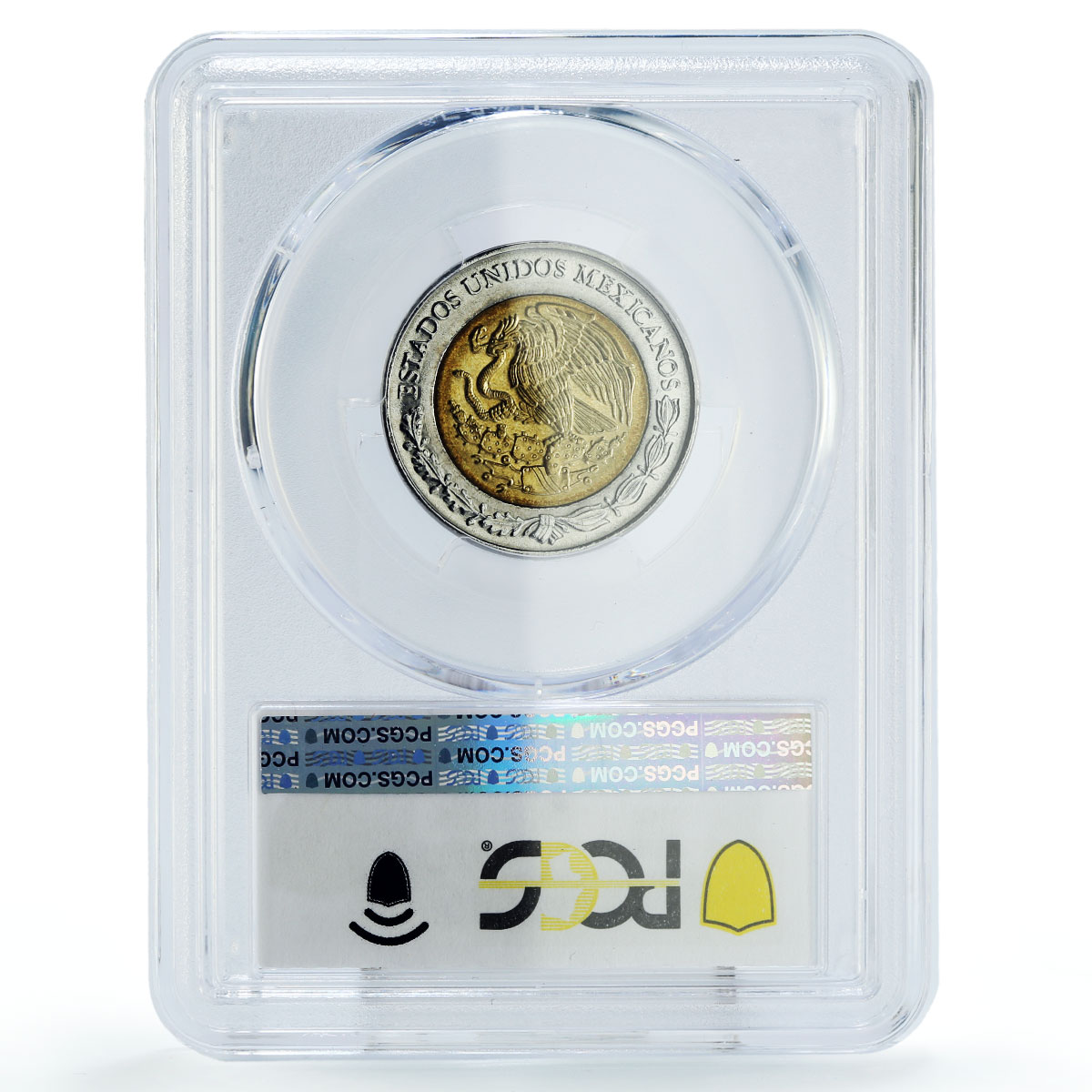 Mexico 5 pesos Francisco Primo Verdad Ramos No Dots MS67 PCGS bimetal coin 2008