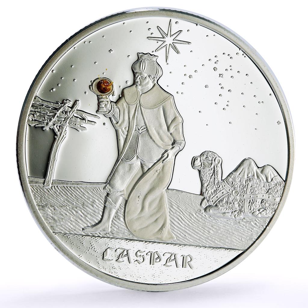 Congo 10 francs Wise Men Biblical Magi Caspar Camel proof silver coin ND 2005