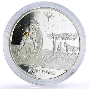 Congo 10 francs Wise Men Biblical Magi Melchior Horse proof silver coin ND 2005