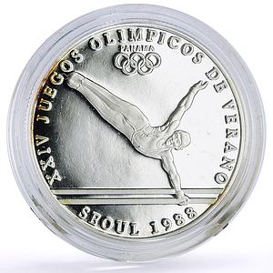 Panama 1 balboa Seoul Summer Olympic Games Gymnastics proof silver coin 1988