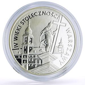 Poland 20 zlotych Warsaw 400th Anniversary Architecture proof silver coin 1996