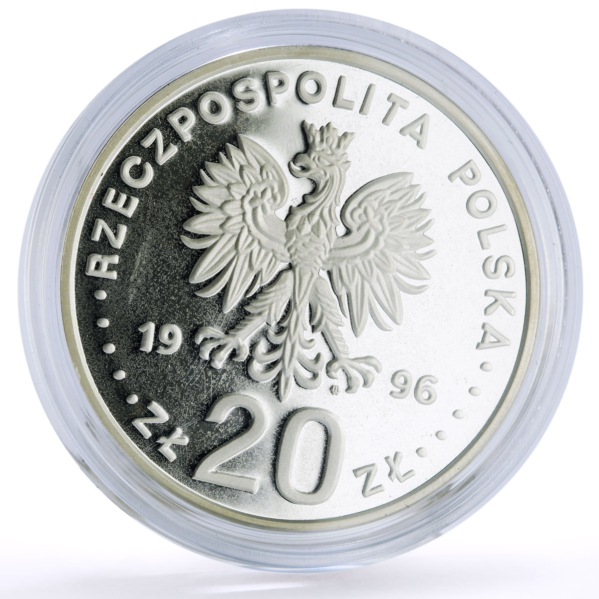 Poland 20 zlotych Warsaw 400th Anniversary Architecture proof silver coin 1996