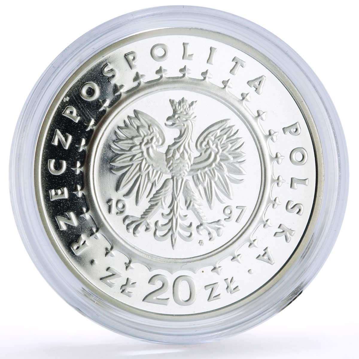 Poland 20 zlotych Pieskowa Skala Castle Architecture proof silver coin 1997