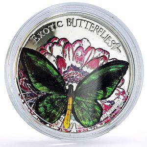 Tokelau 5 dollars Conservation Priamus Butterfly Fauna proof silver coin 2012