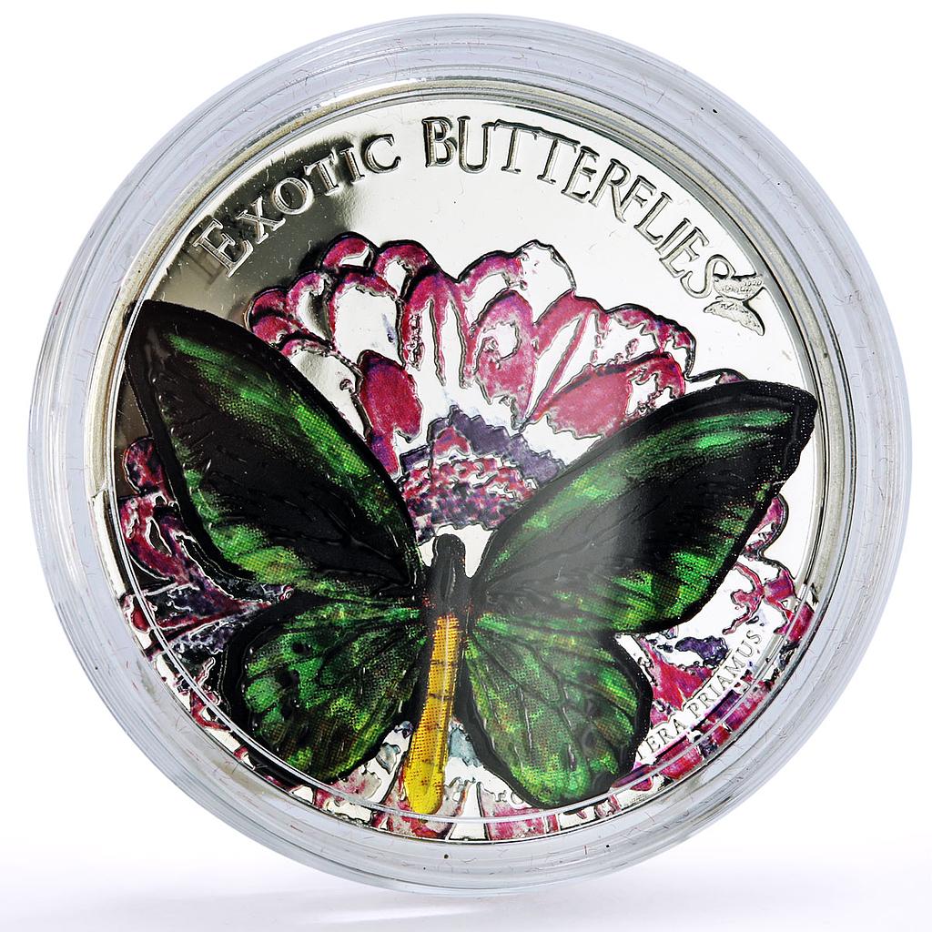 Tokelau 5 dollars Conservation Priamus Butterfly Fauna proof silver coin 2012