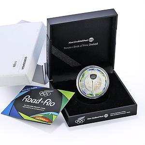 New Zealand 1 dollar Rio Summer Olympic Games Road To proof silver coin 2016