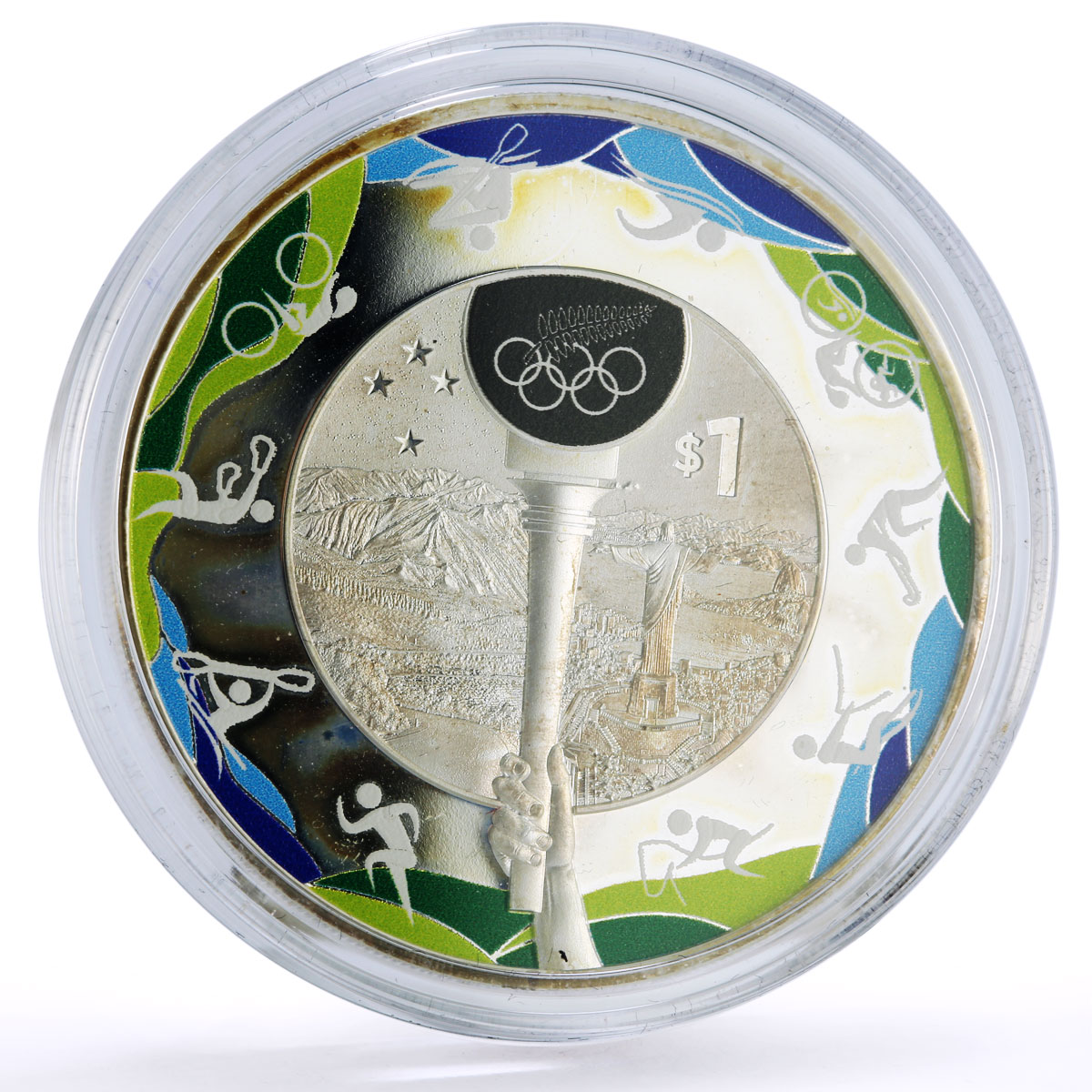 New Zealand 1 dollar Rio Summer Olympic Games Road To proof silver coin 2016