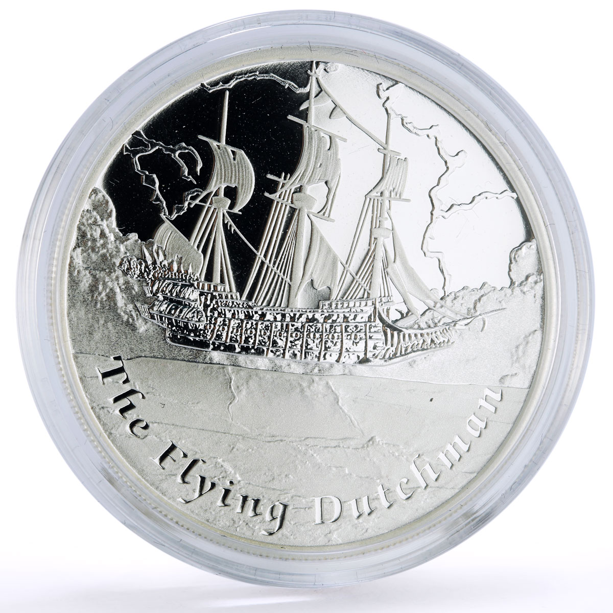Tuvalu 1 dollar Seafaring Flying Dutchman Ship Clipper proof silver coin 2013