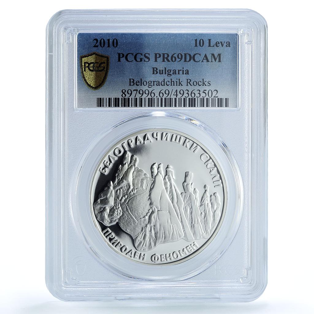 Bulgaria 10 leva Natural Phenomenon Belogradchik Rocks PR69 PCGS Ag coin 2010 Bulgaria 10 leva Natural Phenomenon Belogradchik Rocks PR69 PCGS Ag coin 2010