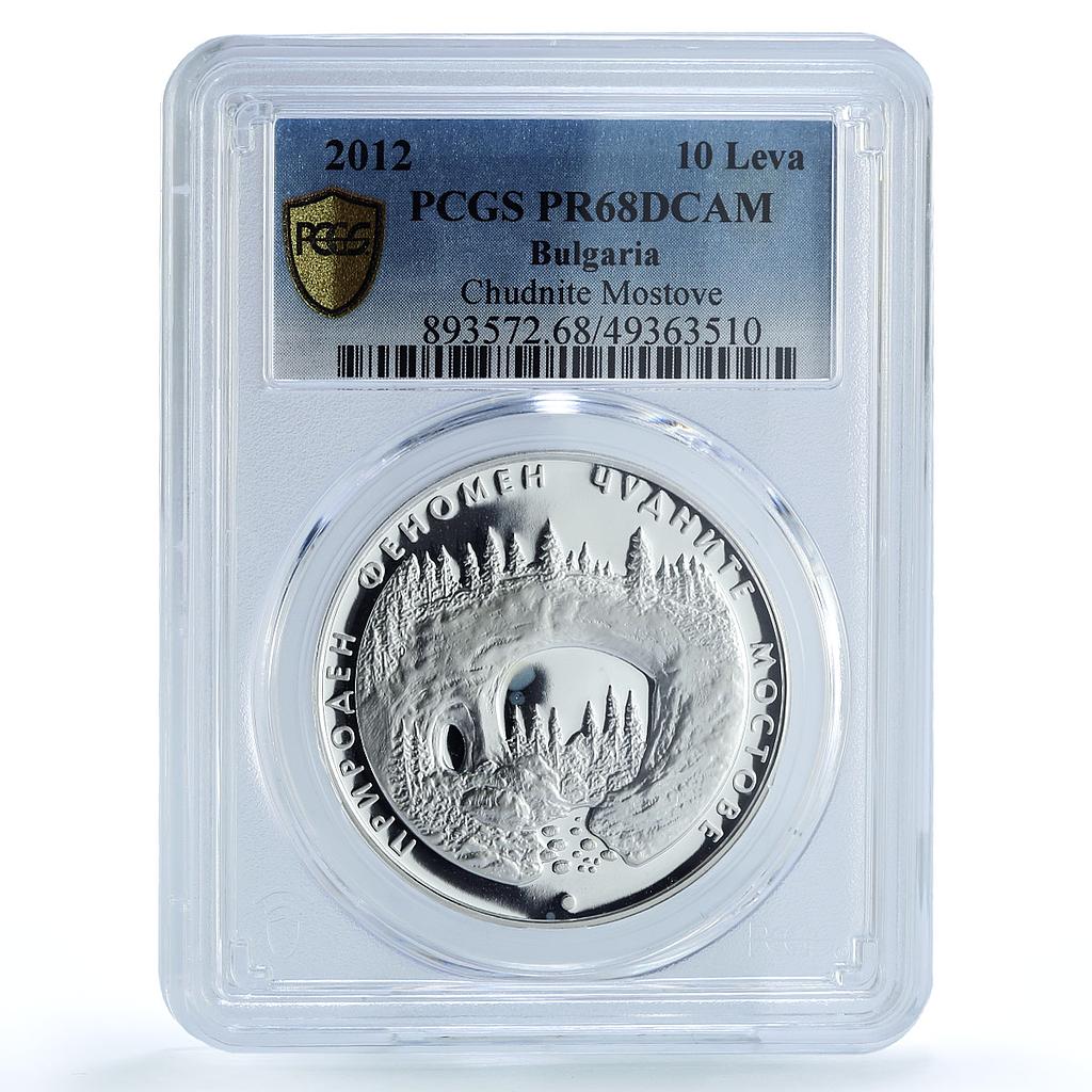 Bulgaria 10 leva Phenomenons Chudnite Mostove Bridge PR68 PCGS silver coin 2012 Bulgaria 10 leva Phenomenons Chudnite Mostove Bridge PR68 PCGS silver coin 2012