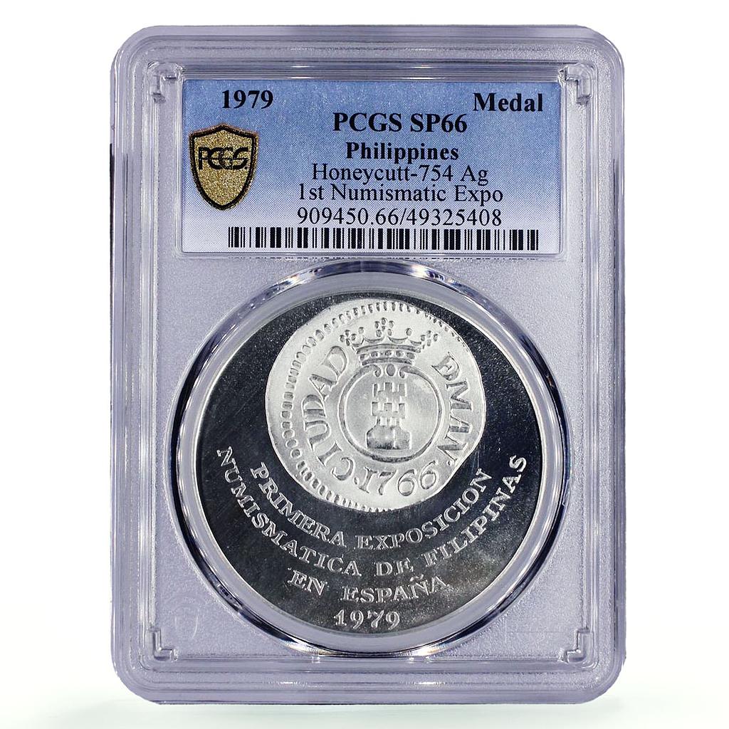 Philippines Numismatic Expo in Spain Barilla Coin SP66 PCGS silver medal 1979