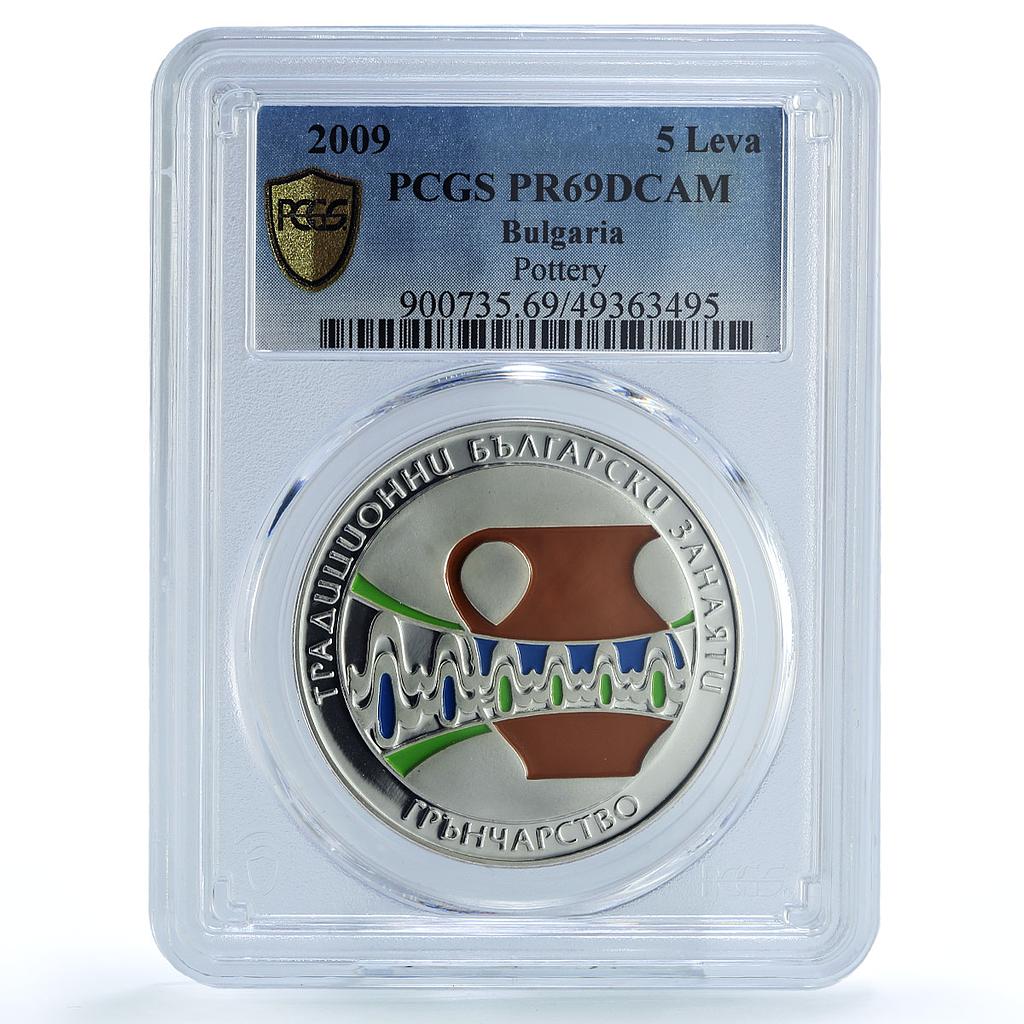 Bulgaria 5 leva Folk Crafts Traditions Pottery Art PR69 PCGS silver coin 2009 Bulgaria 5 leva Folk Crafts Traditions Pottery Art PR69 PCGS silver coin 2009