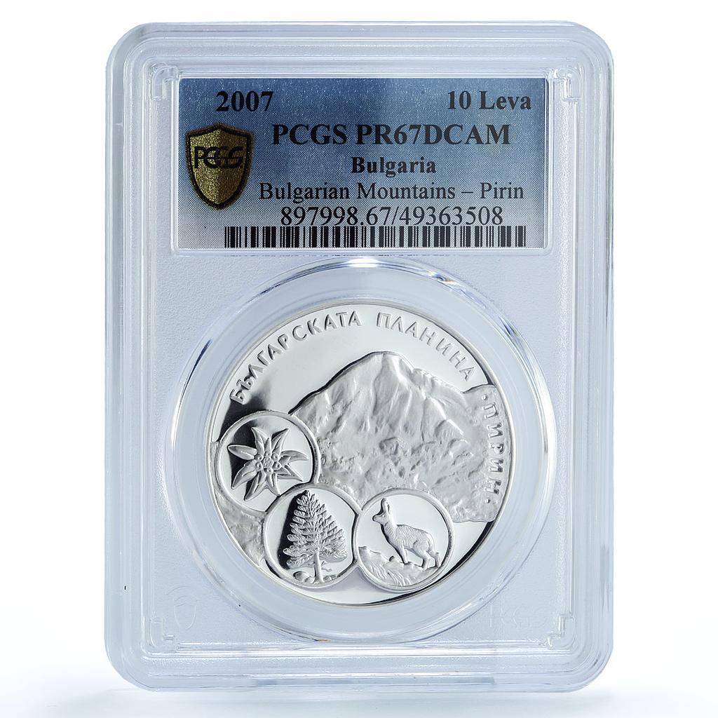 Bulgaria 10 leva Mountain Pirin Fauna Flora Nature PR67 PCGS silver coin 2007 Bulgaria 10 leva Mountain Pirin Fauna Flora Nature PR67 PCGS silver coin 2007