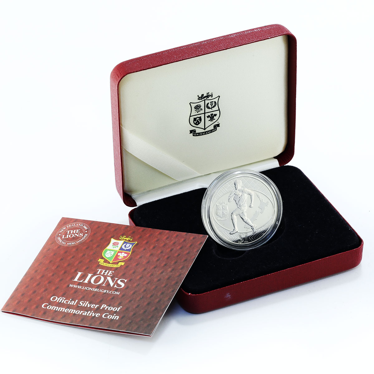 New Zealand 1 dollar Rugby Lions Tour League proof silver coin 2005