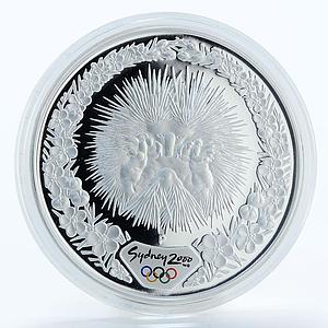 Australia 5 dollars Sydney Olympic Hedgehog silver coin 2000