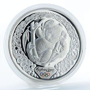 Australia 5 dollars Sydney Olympic Sloth animal silver coin 2000