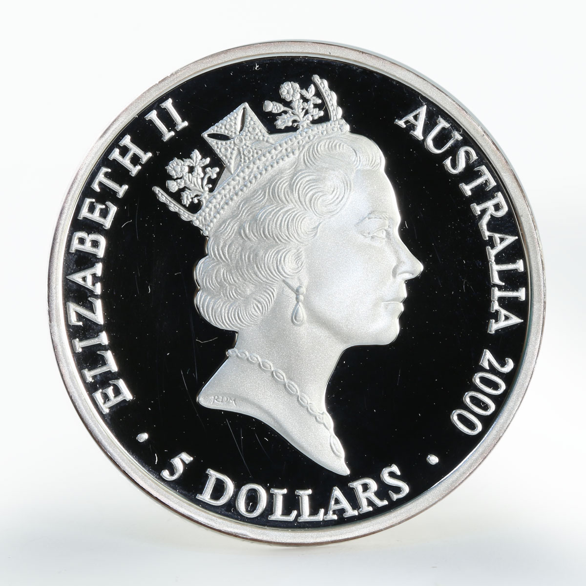 Australia 5 dollars Sydney Olympic Sharks silver coin 2000