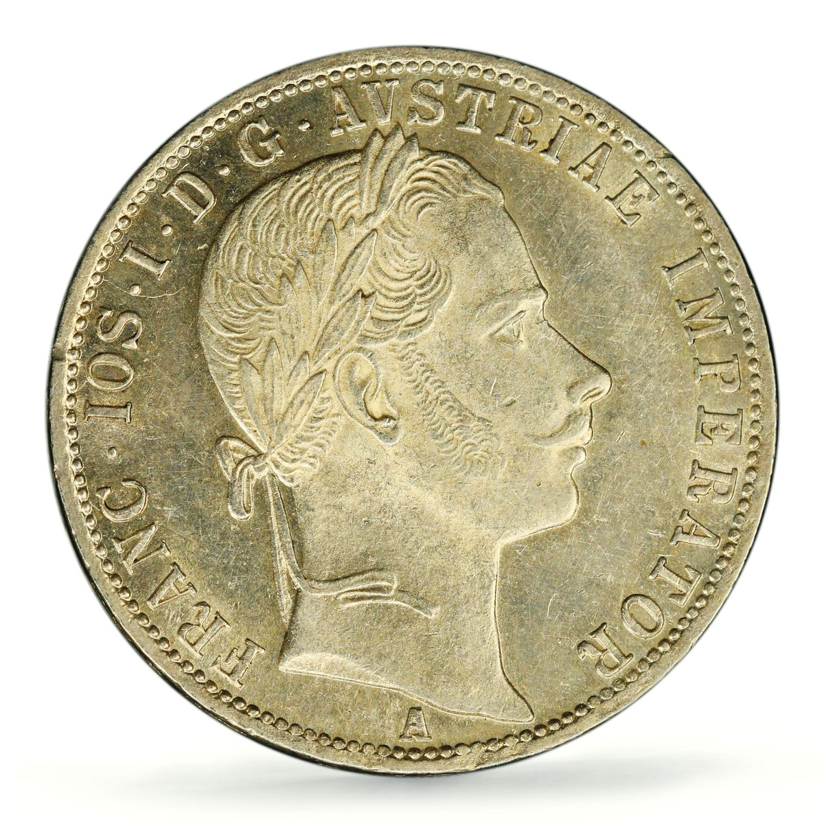 Austria 1 florin Franz Joseph I Coinage KM-2219 MS62 PCGS silver coin 1861 A