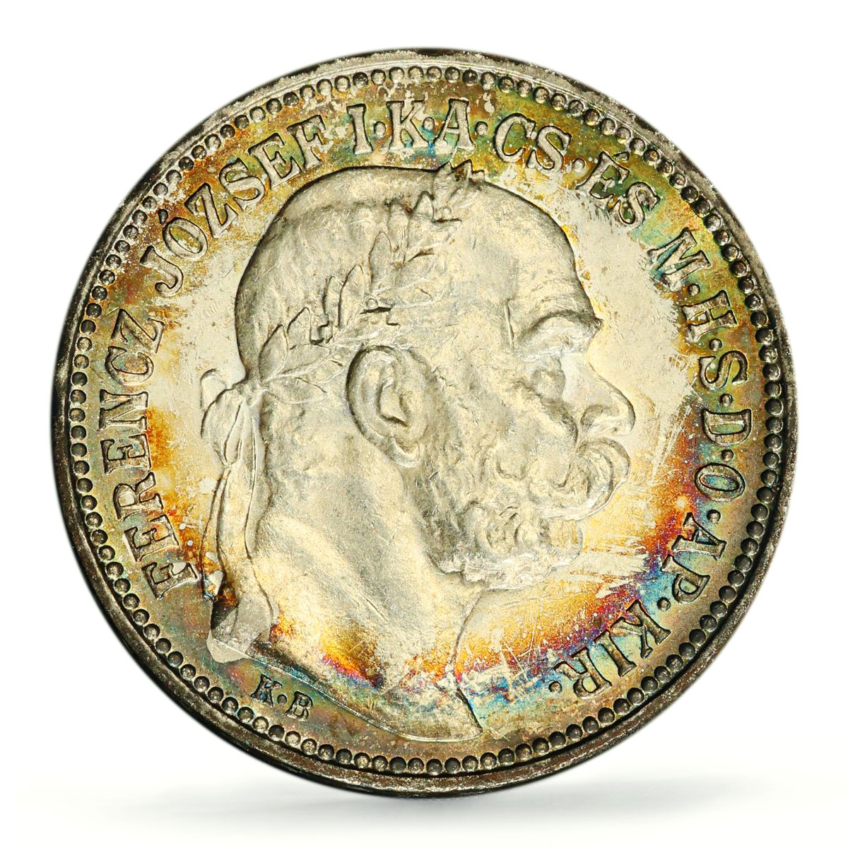 Hungary 1 korona Crown Josef Franz I Coinage KM-492 MS63 PCGS silver coin 1914