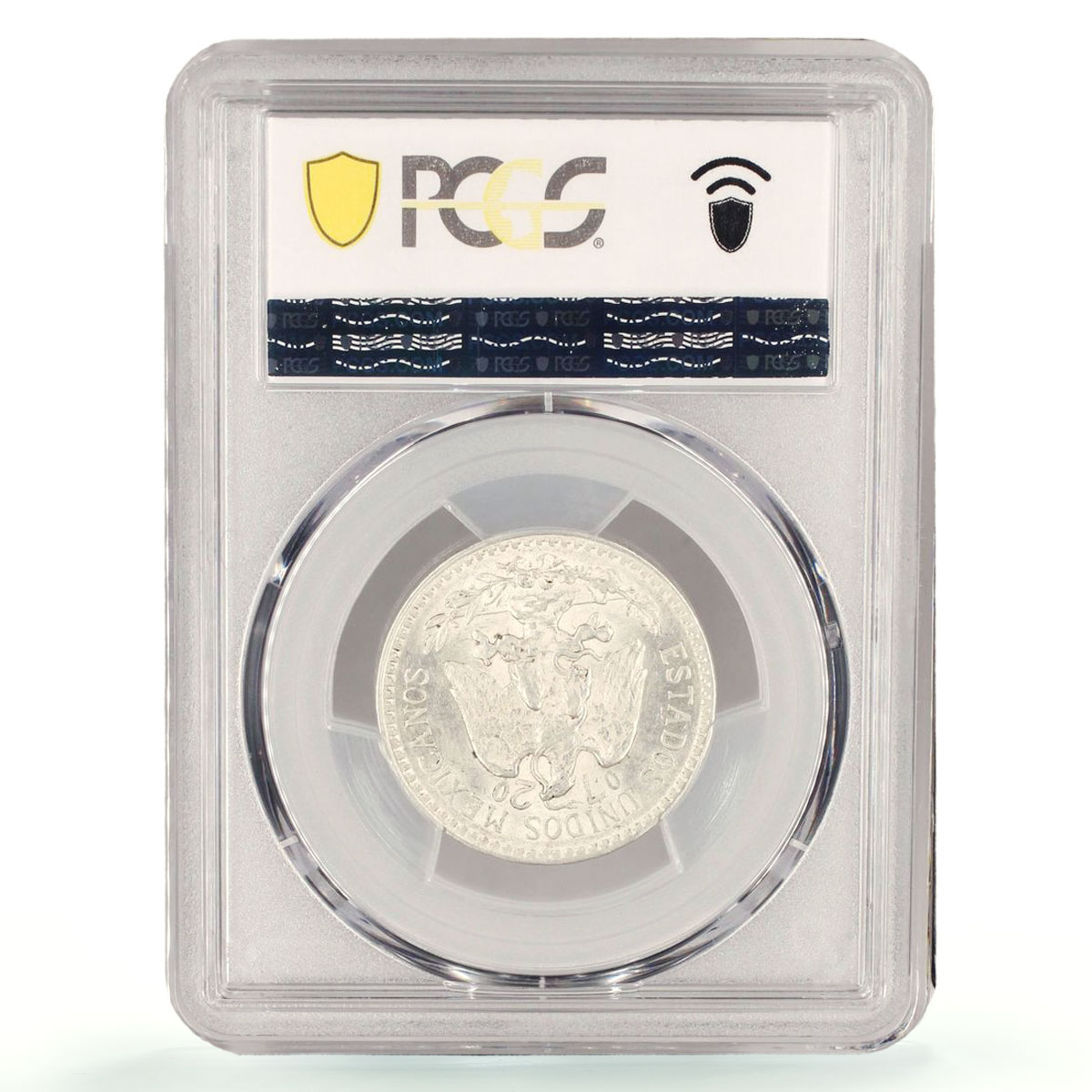 Mexico 50 centavos Independence Libertad Cap KM-447 MS63 PCGS silver coin 1921