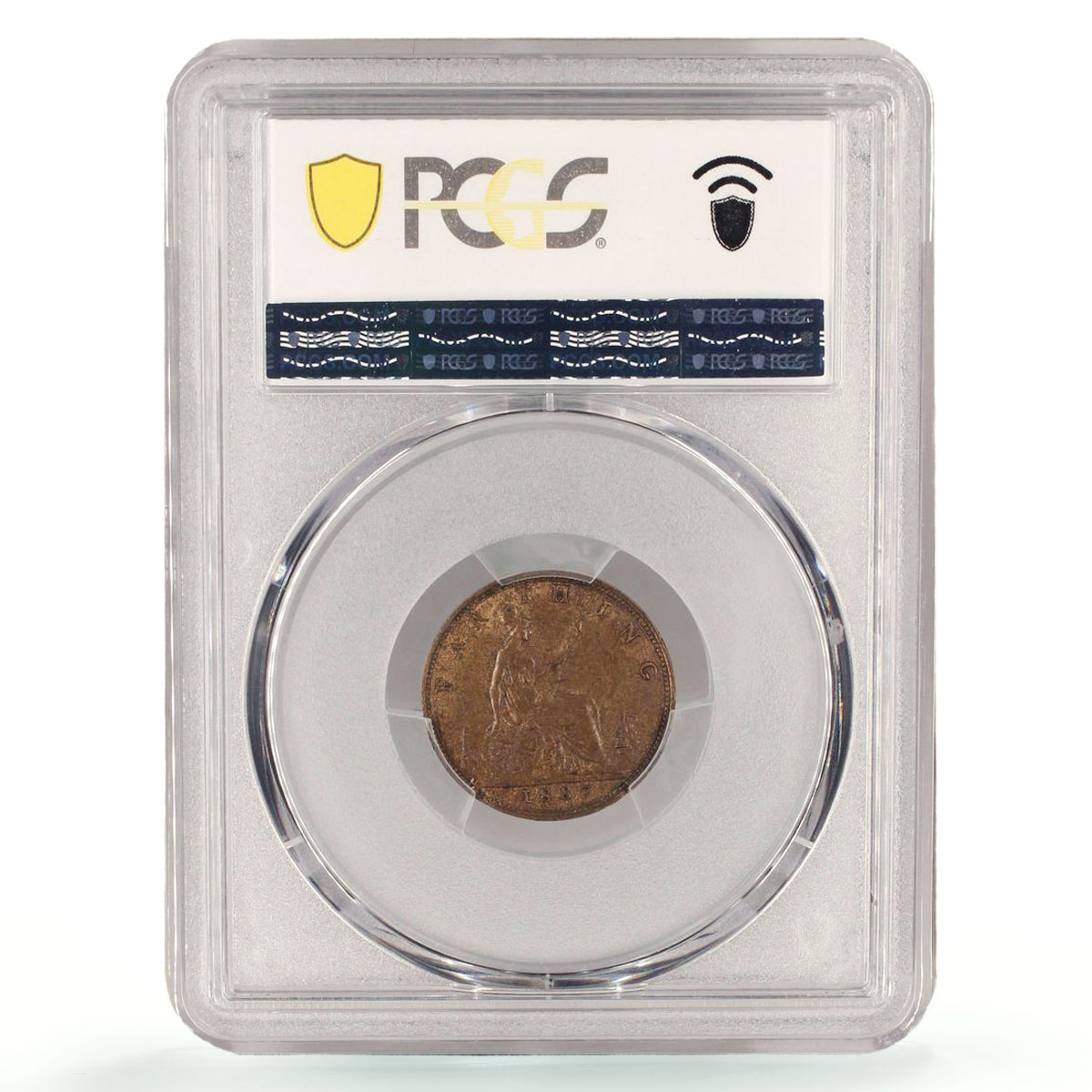 Great Britain 1 penny Regular Coinage Queen Victoria MS62 PCGS bronze coin 1887