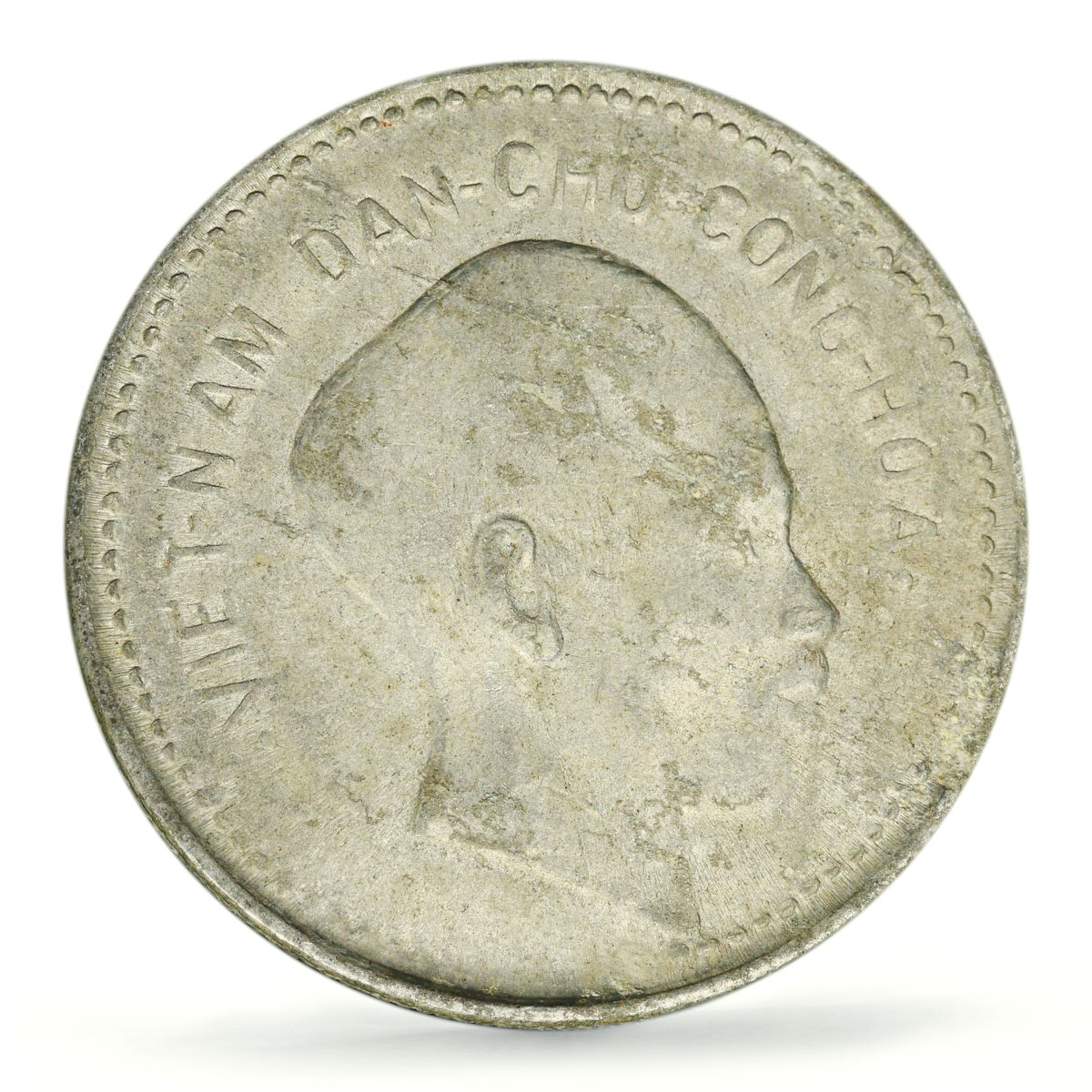 Vietnam 1 dong President Ho Chi Minh Politics KM-3 AU PCGS aluminum coin 1946