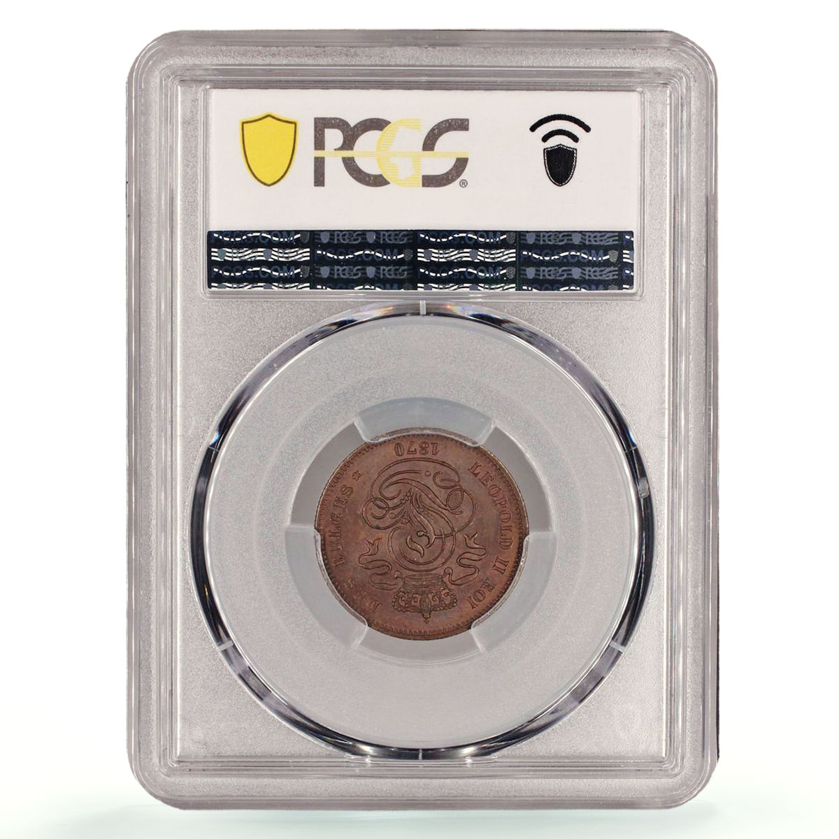Belgium 2 cents Leopold II Coinage Lion Arms French Legend MS64 PCGS coin 1870