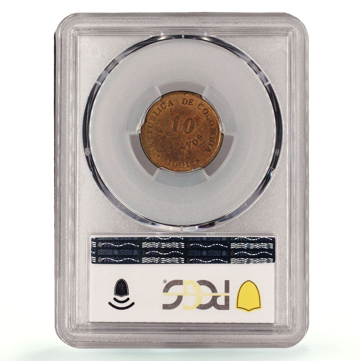 Colombia 10 centavo Leprosarium Coinage Lazareto KM-L3 MS63 PCGS brass coin 1901