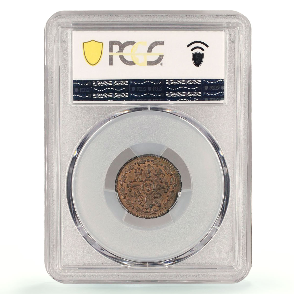 Spain 2 maravedis Fernando Ferdinand VII KM-487 MS63 PCGS copper coin 1828