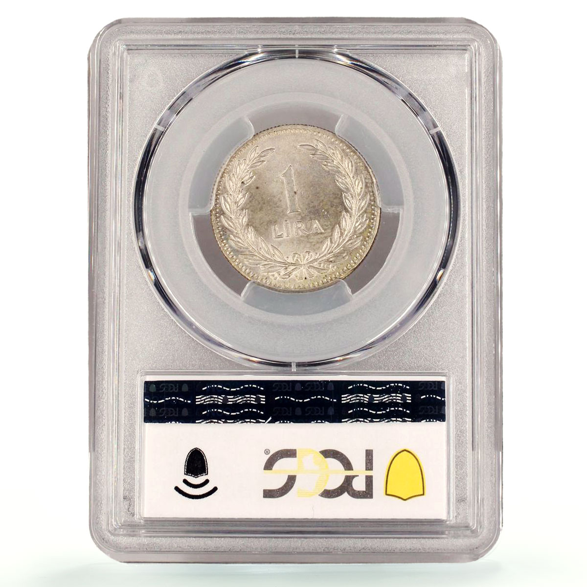 Turkiye 1 lira Republic Coinage Crescent Star KM-883 MS64 PCGS silver coin 1947